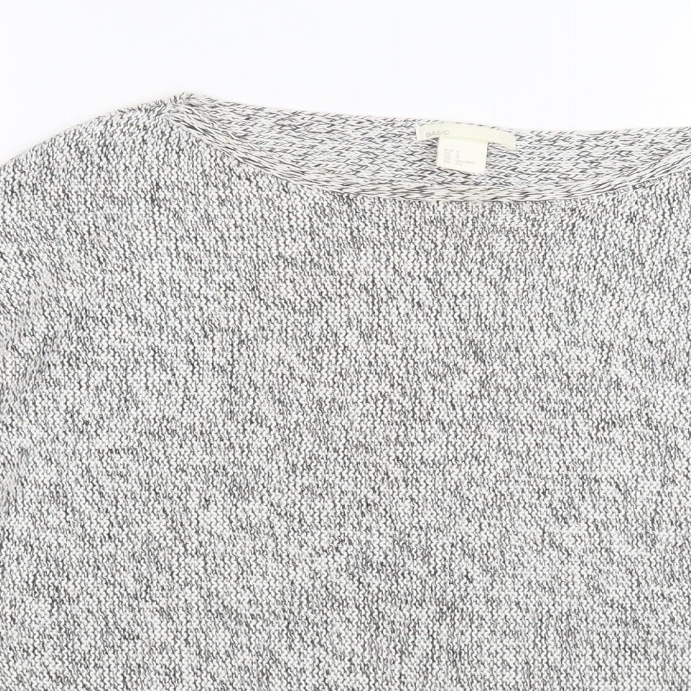 H&M Womens Grey  Knit Pullover Jumper Size S