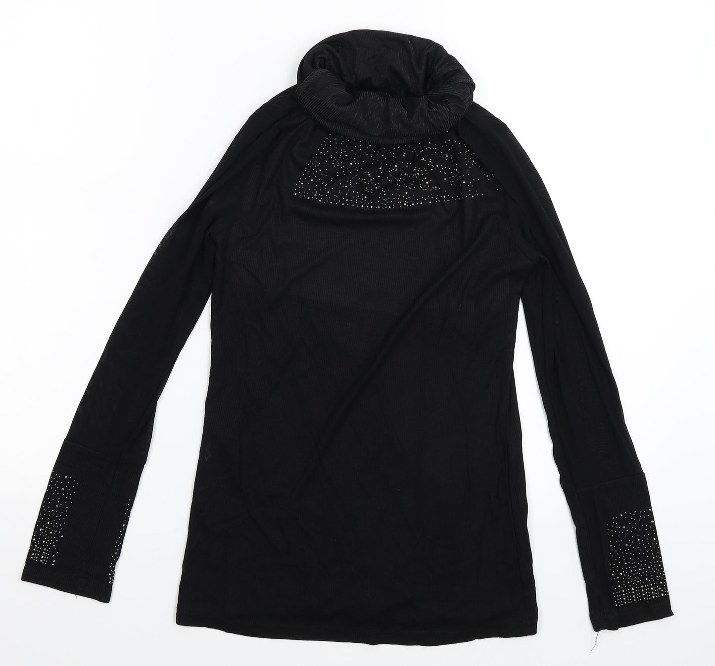 Preworn Womens Black  Knit Pullover Jumper Size M