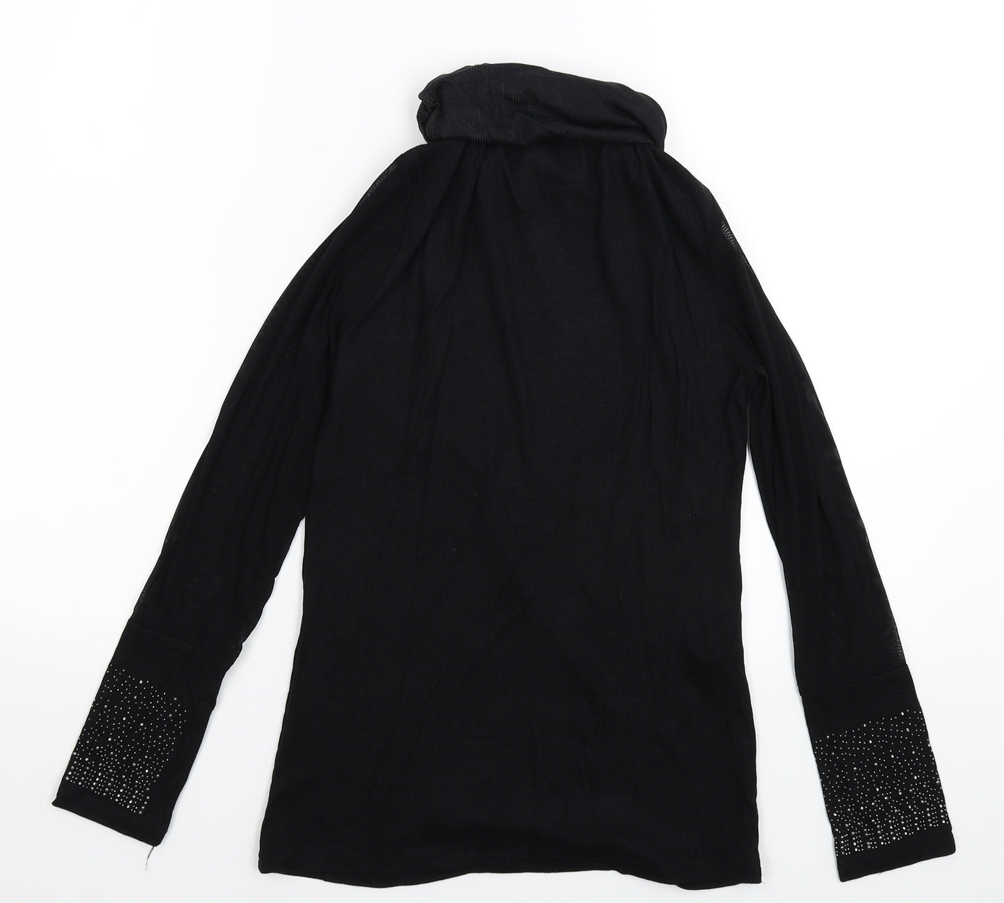 Preworn Womens Black  Knit Pullover Jumper Size M