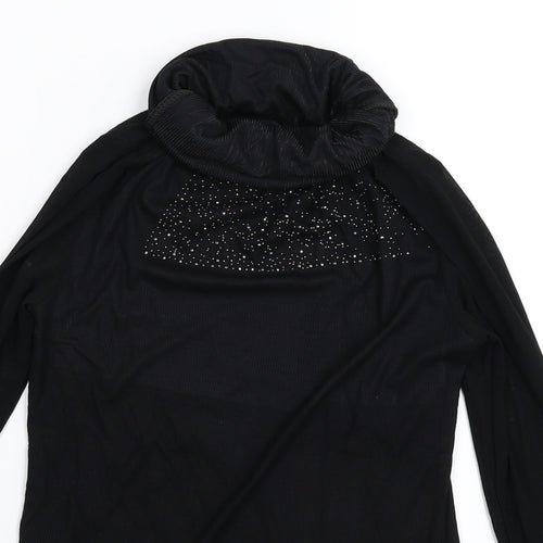 Preworn Womens Black  Knit Pullover Jumper Size M