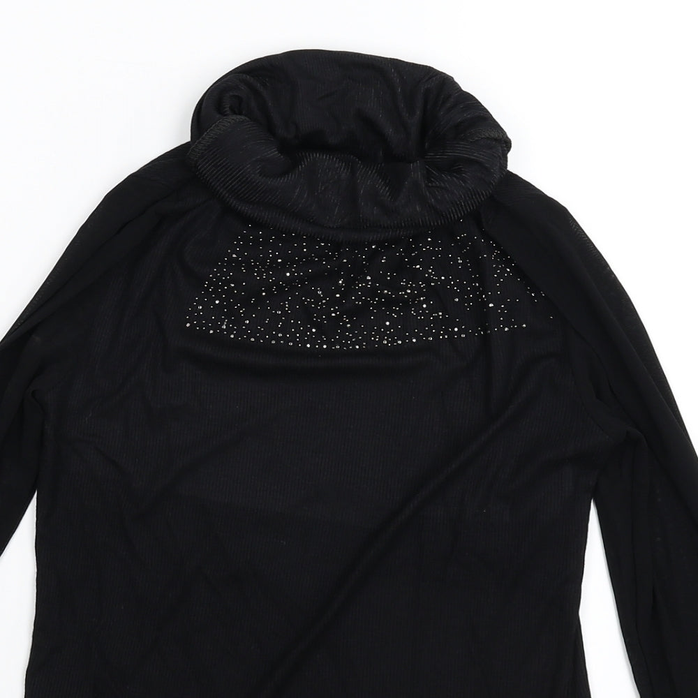 Preworn Womens Black  Knit Pullover Jumper Size M