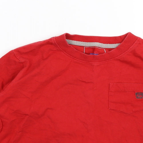 Adams Boys Red Batik  Basic T-Shirt Size 7 Years