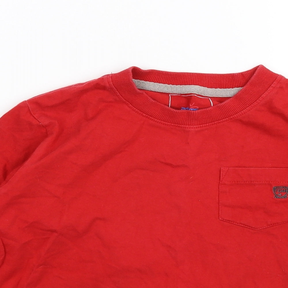 Adams Boys Red Batik  Basic T-Shirt Size 7 Years
