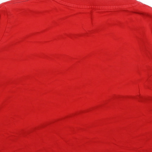 Adams Boys Red Batik  Basic T-Shirt Size 7 Years