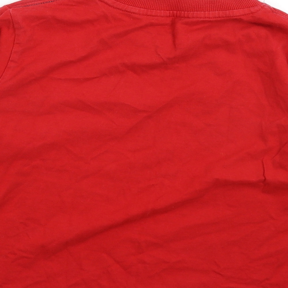 Adams Boys Red Batik  Basic T-Shirt Size 7 Years
