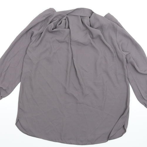 George Womens Grey   Basic Blouse Size 10