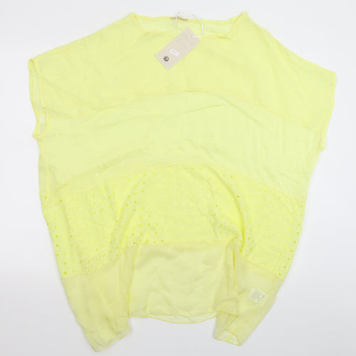 J&L Womens Yellow   Basic T-Shirt One Size