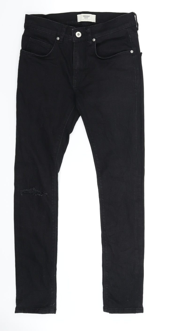 Goodsouls Womens Black  Denim Skinny Jeans Size 28 in L28 in