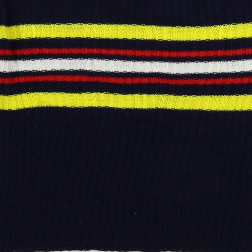 Daisy Street Womens Blue Striped Knit Pullover Jumper Size 12