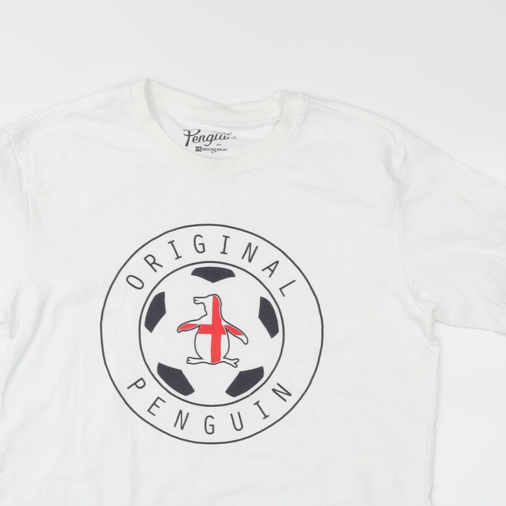Original Penguin Mens White  Jersey  T-Shirt Size S