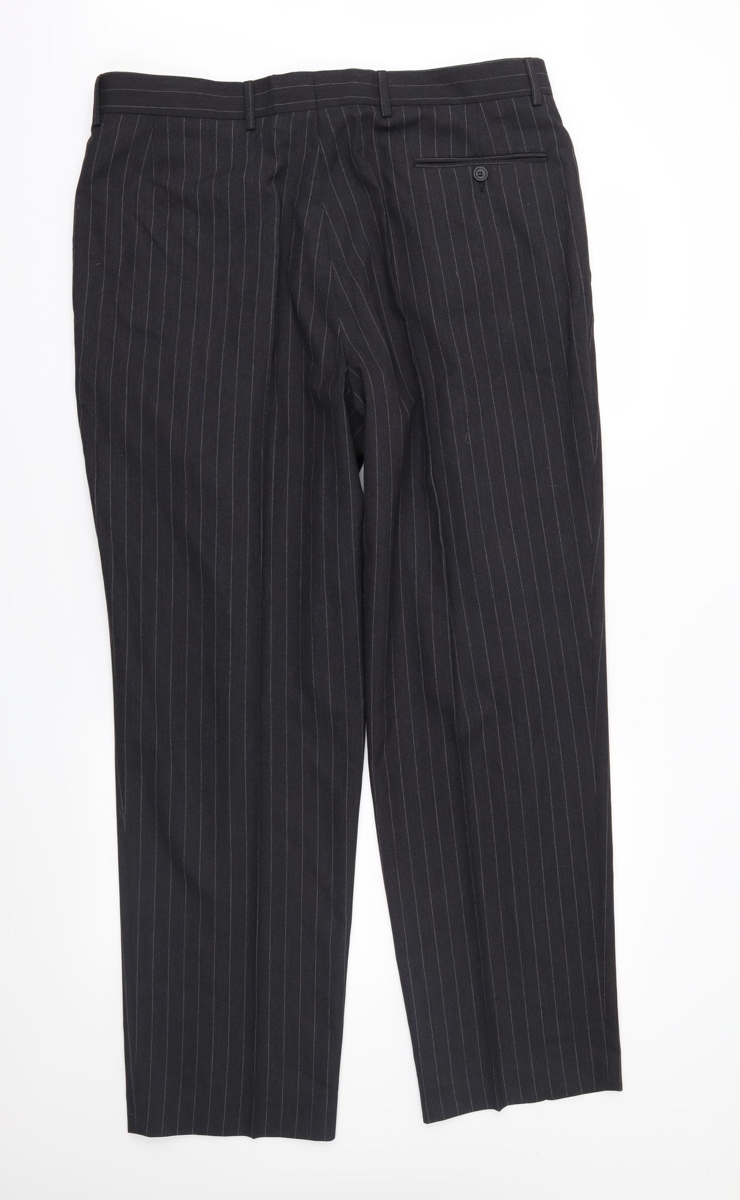 George Mens Grey Striped  Trousers  Size 38 in L31 in