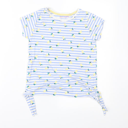 Nutmeg Girls Blue Striped  Pullover T-Shirt Size 6-7 Years