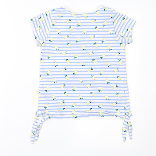 Nutmeg Girls Blue Striped  Pullover T-Shirt Size 6-7 Years