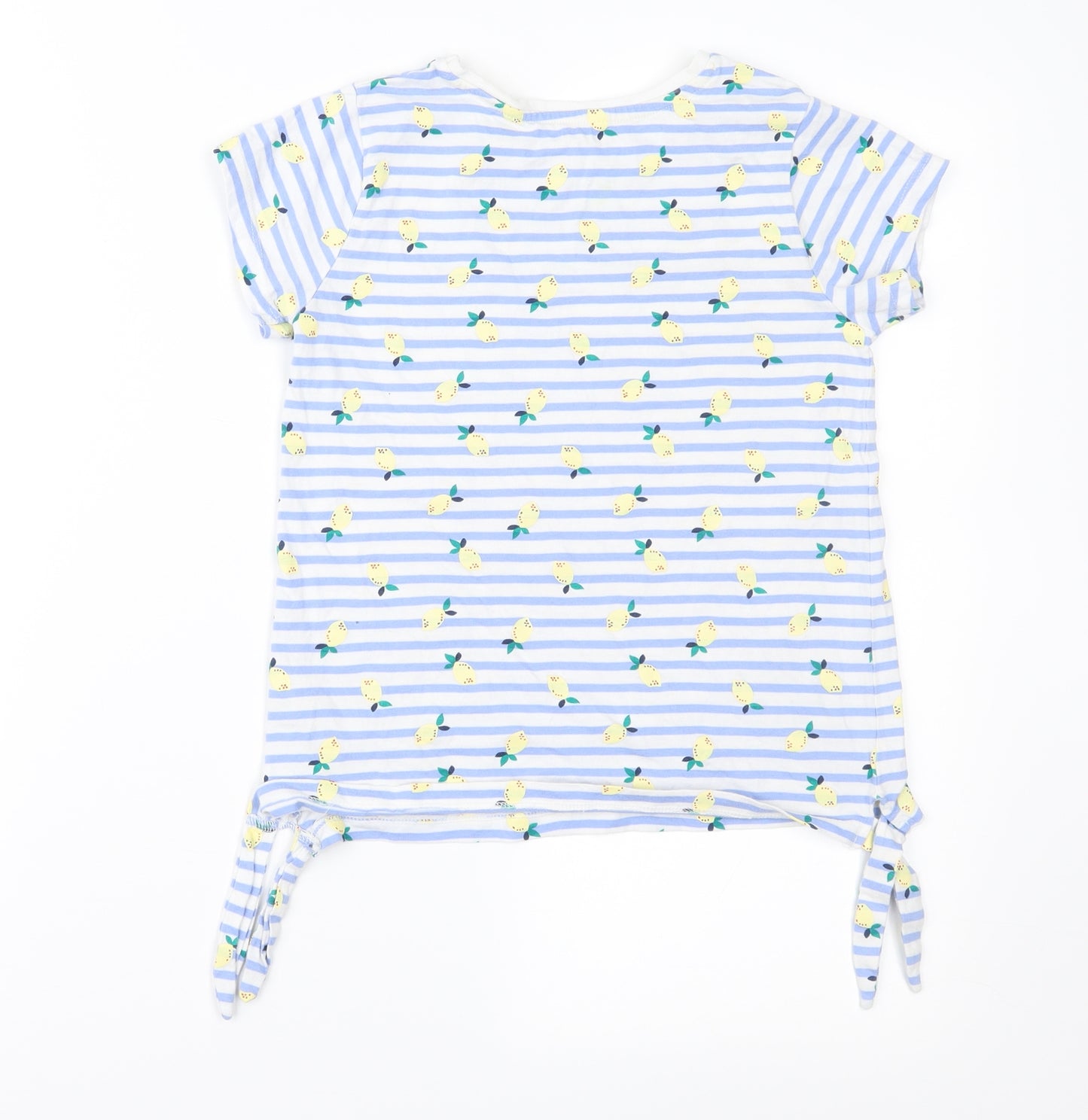Nutmeg Girls Blue Striped  Pullover T-Shirt Size 6-7 Years