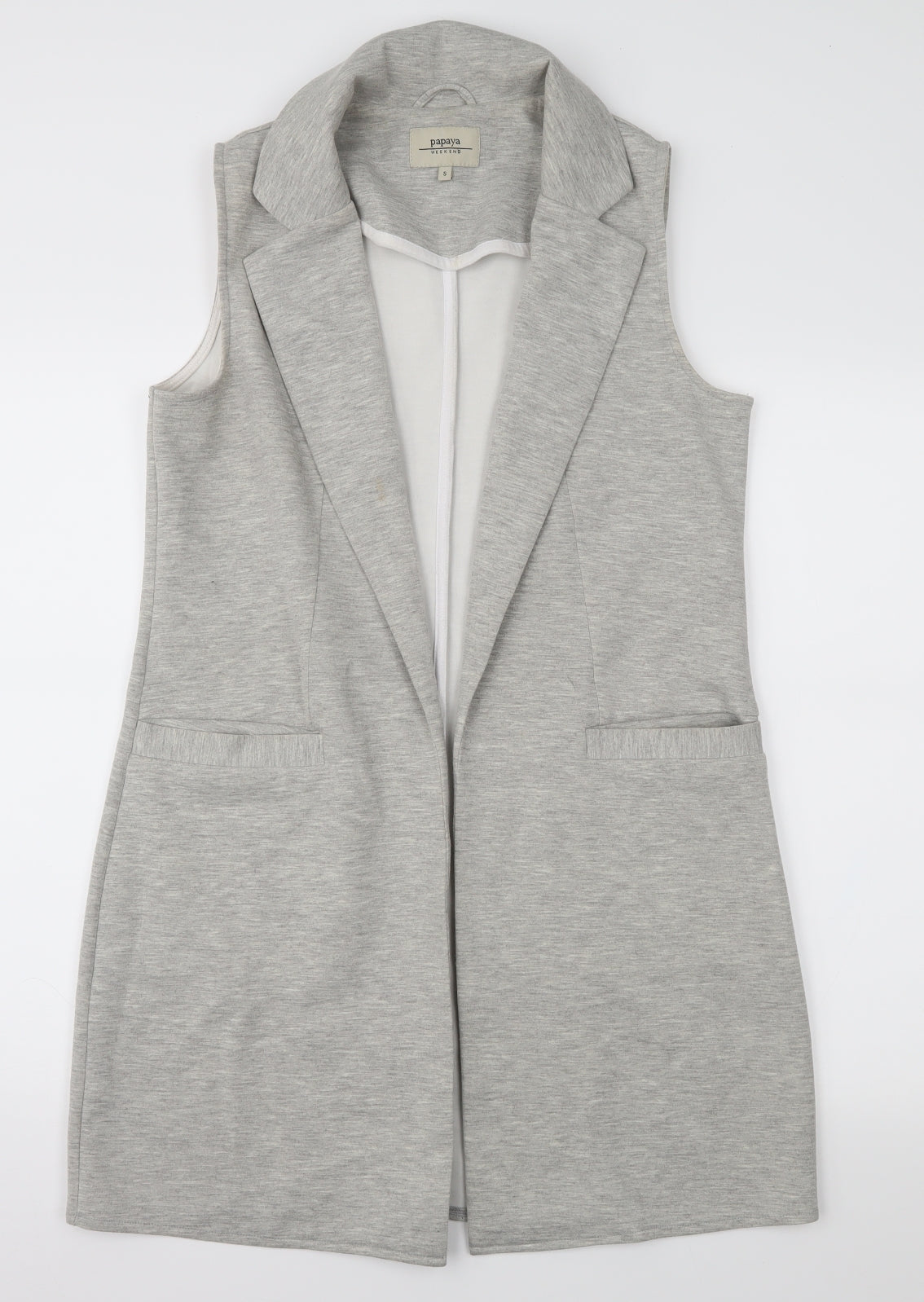Papaya Womens Grey   Gilet Waistcoat Size S