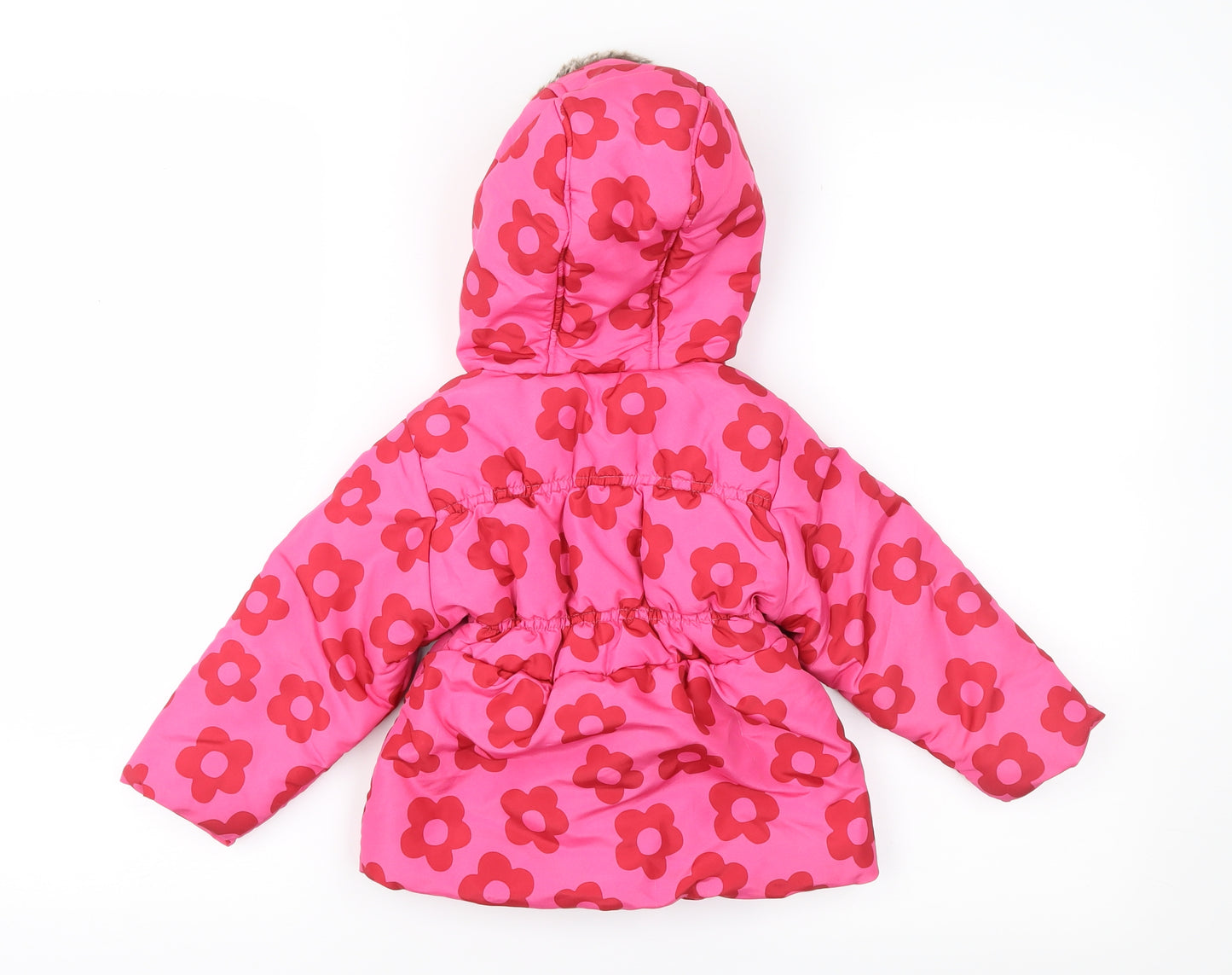 Peppa Pig Girls Pink Floral  Anorak Jacket Size 12-18 Months