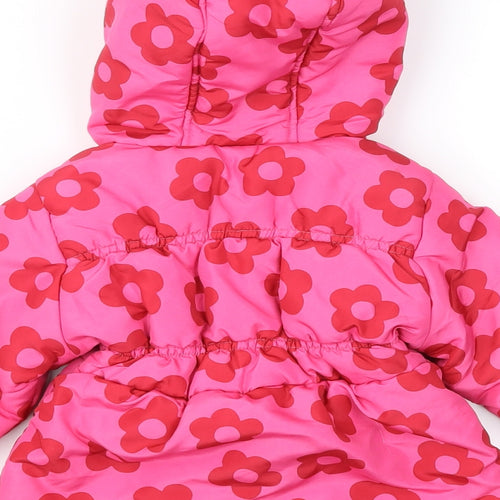 Peppa Pig Girls Pink Floral  Anorak Jacket Size 12-18 Months
