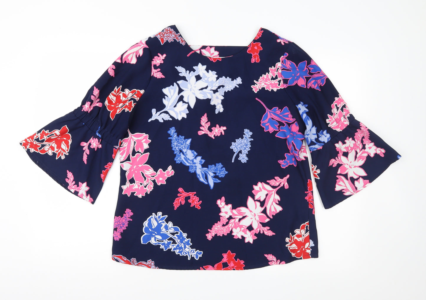 Per Una Womens Blue Floral  Basic Blouse Size 12
