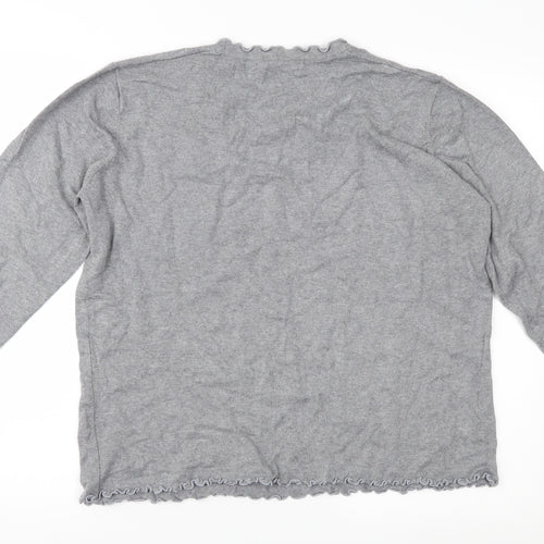 Viz-A-Viz Womens Grey  Knit Pullover Jumper Size 18