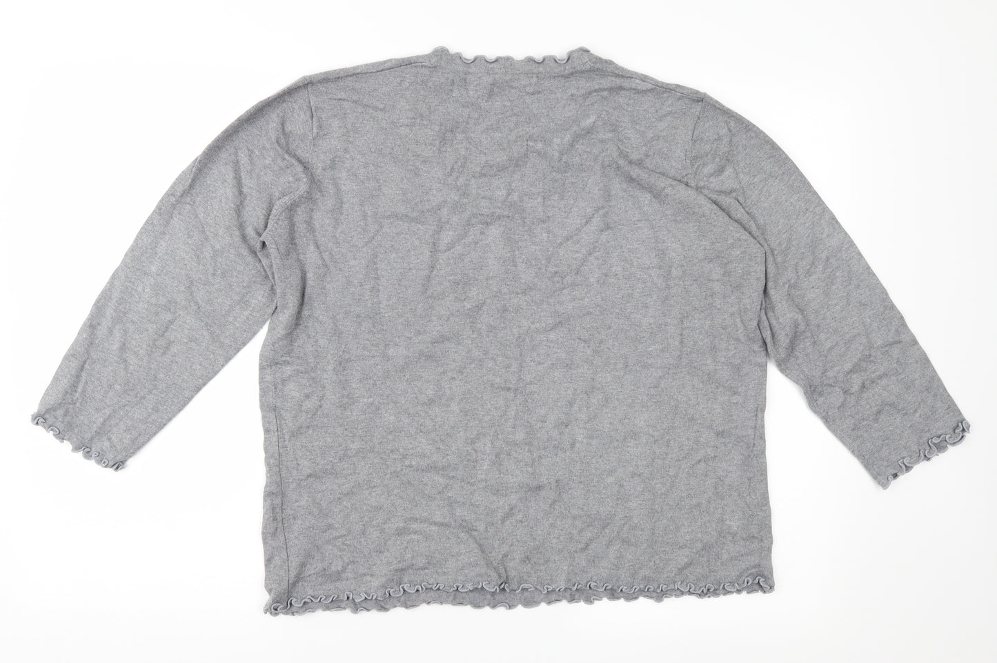 Viz-A-Viz Womens Grey  Knit Pullover Jumper Size 18