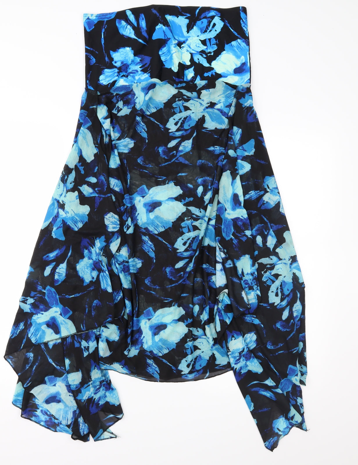 M&Co Womens Black Floral  Fit & Flare  Size L
