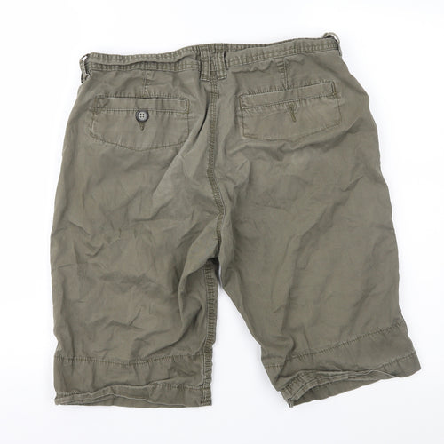 Peacocks Mens Green   Chino Shorts Size 32 in