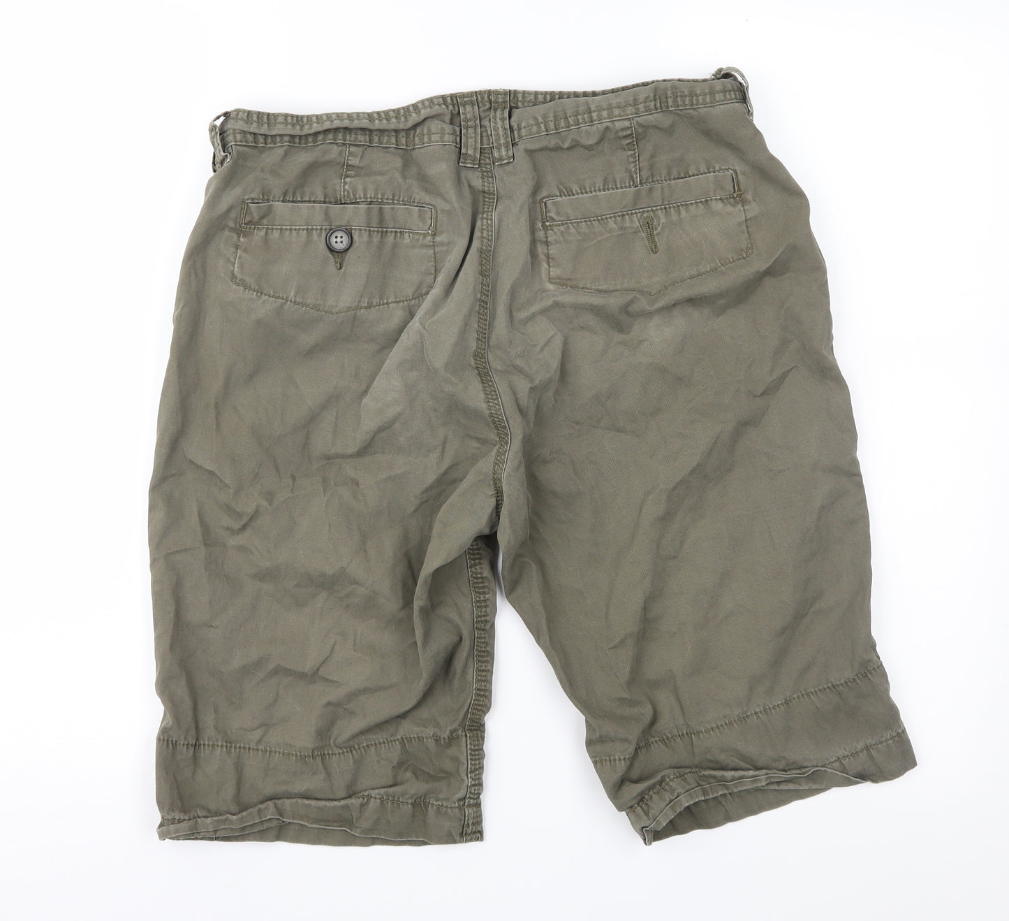 Peacocks Mens Green   Chino Shorts Size 32 in