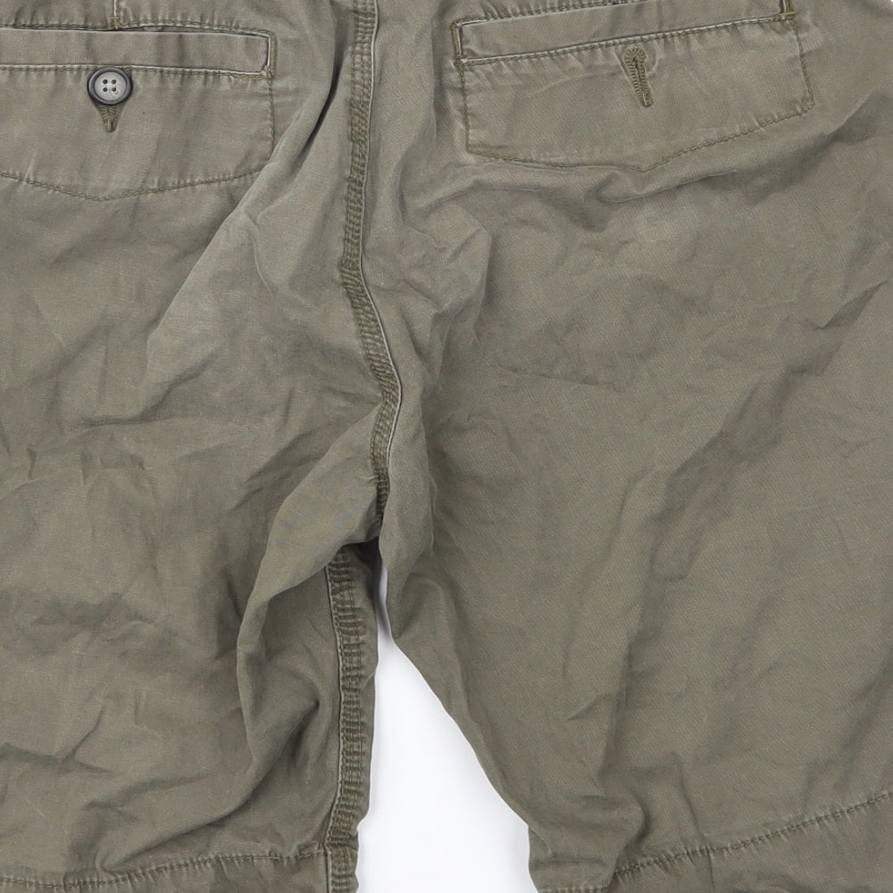 Peacocks Mens Green   Chino Shorts Size 32 in