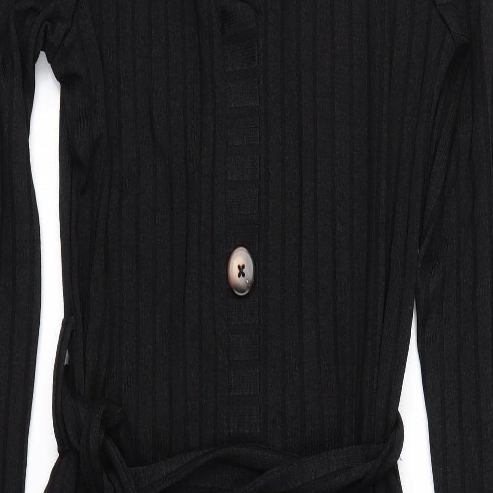 F&F Womens Black  Knit Jumper Dress  Size 10