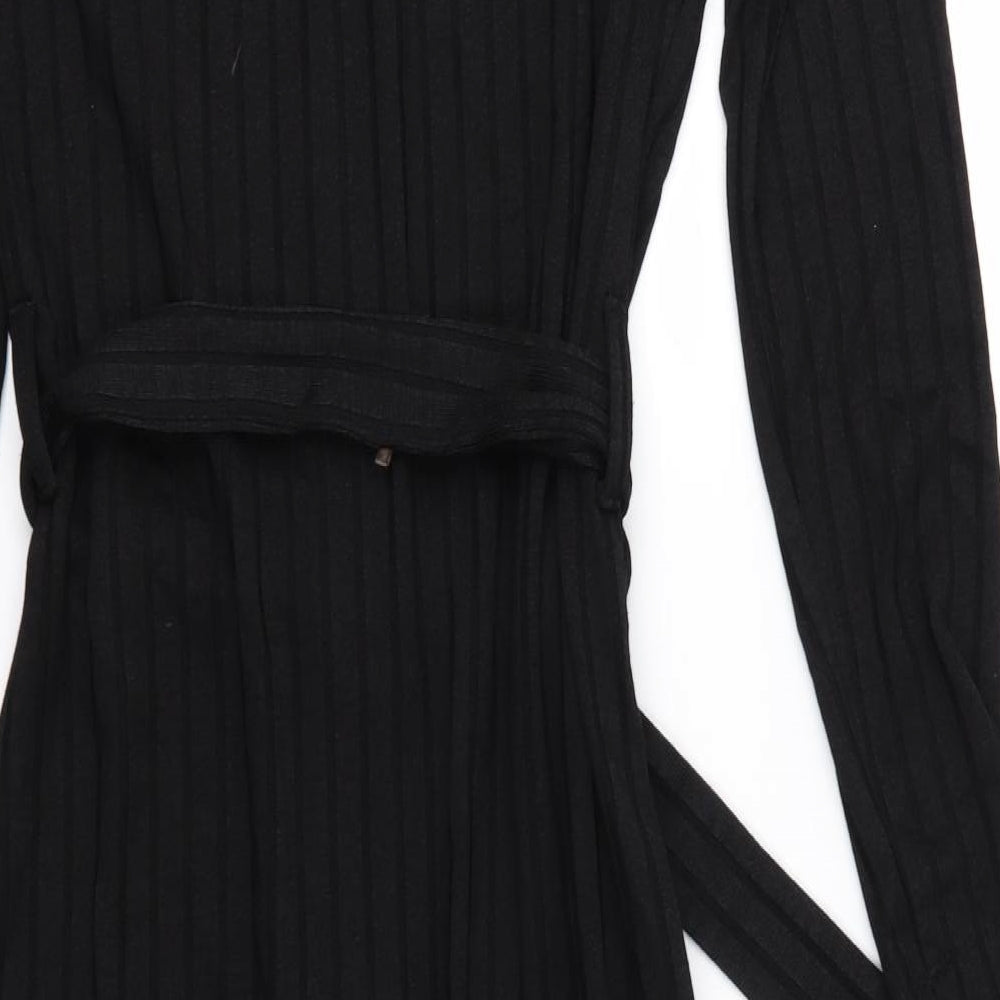 F&F Womens Black  Knit Jumper Dress  Size 10