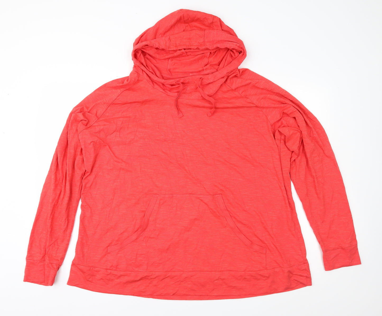 Classic Womens Red  Jersey Pullover Hoodie Size 3XL