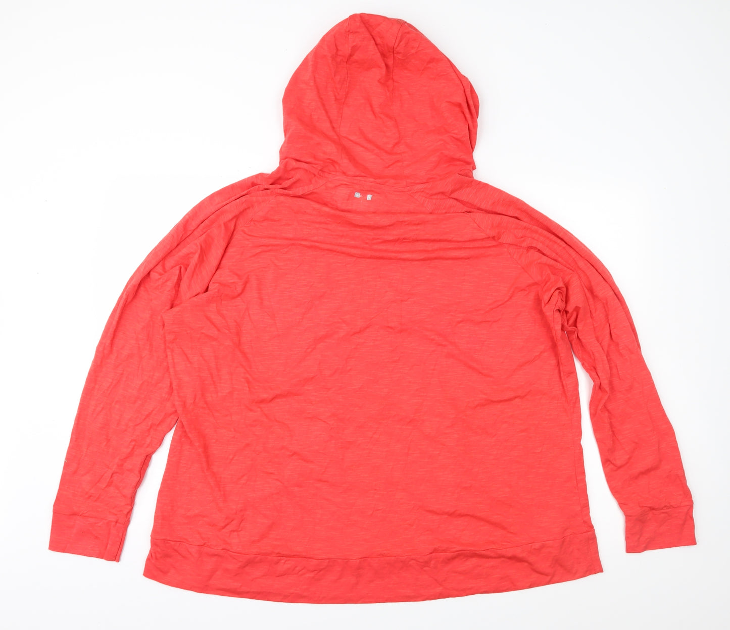 Classic Womens Red  Jersey Pullover Hoodie Size 3XL