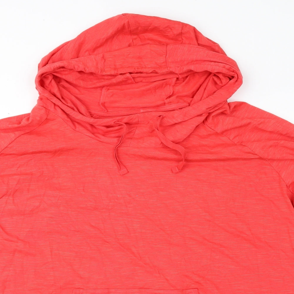 Classic Womens Red  Jersey Pullover Hoodie Size 3XL