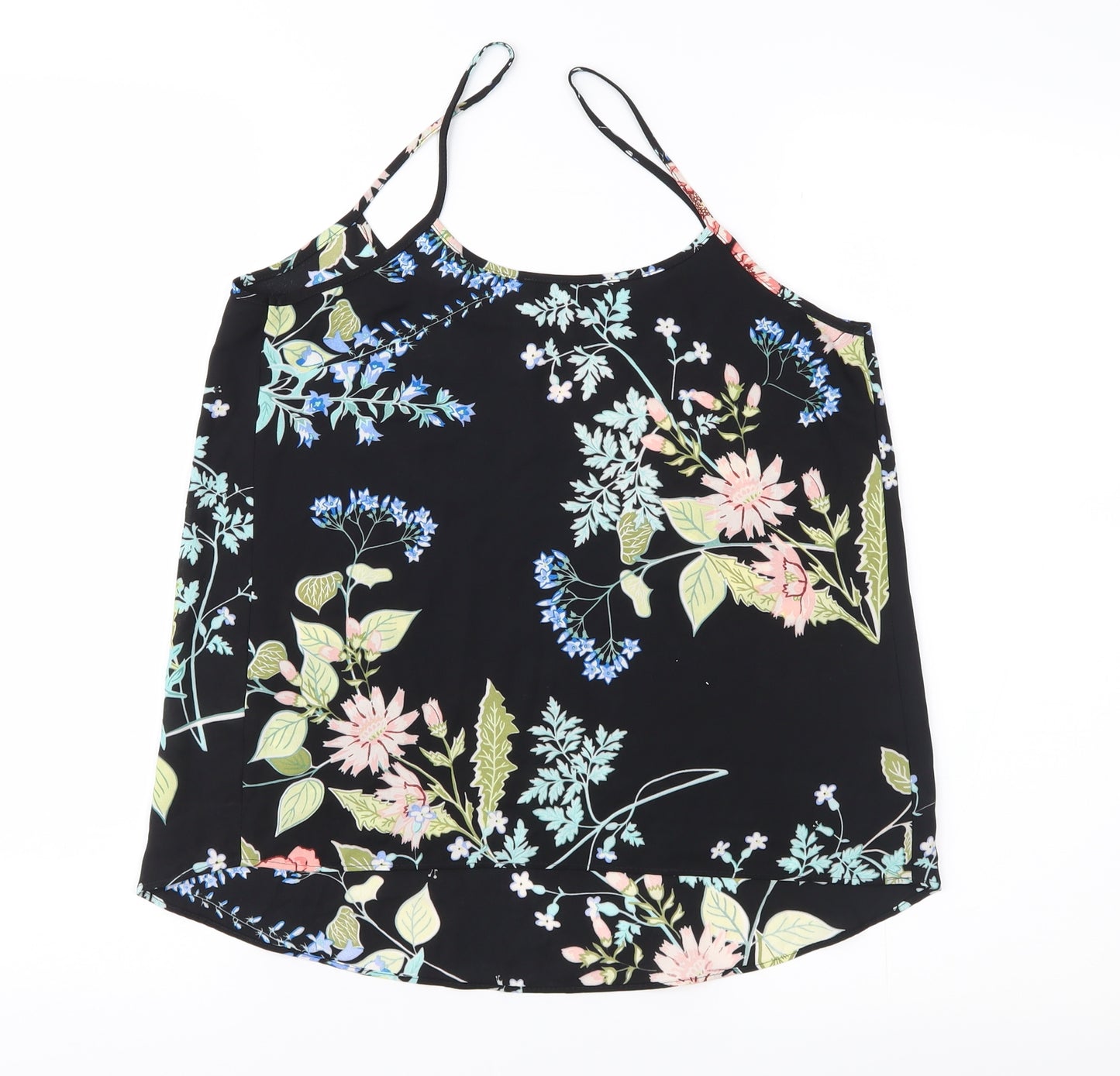 Papaya Womens Black Floral  Camisole Blouse Size 8