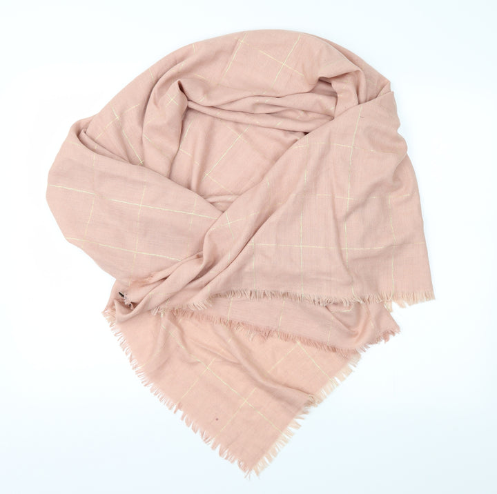 Preworn Womens Pink Geometric Shawl/Wrap