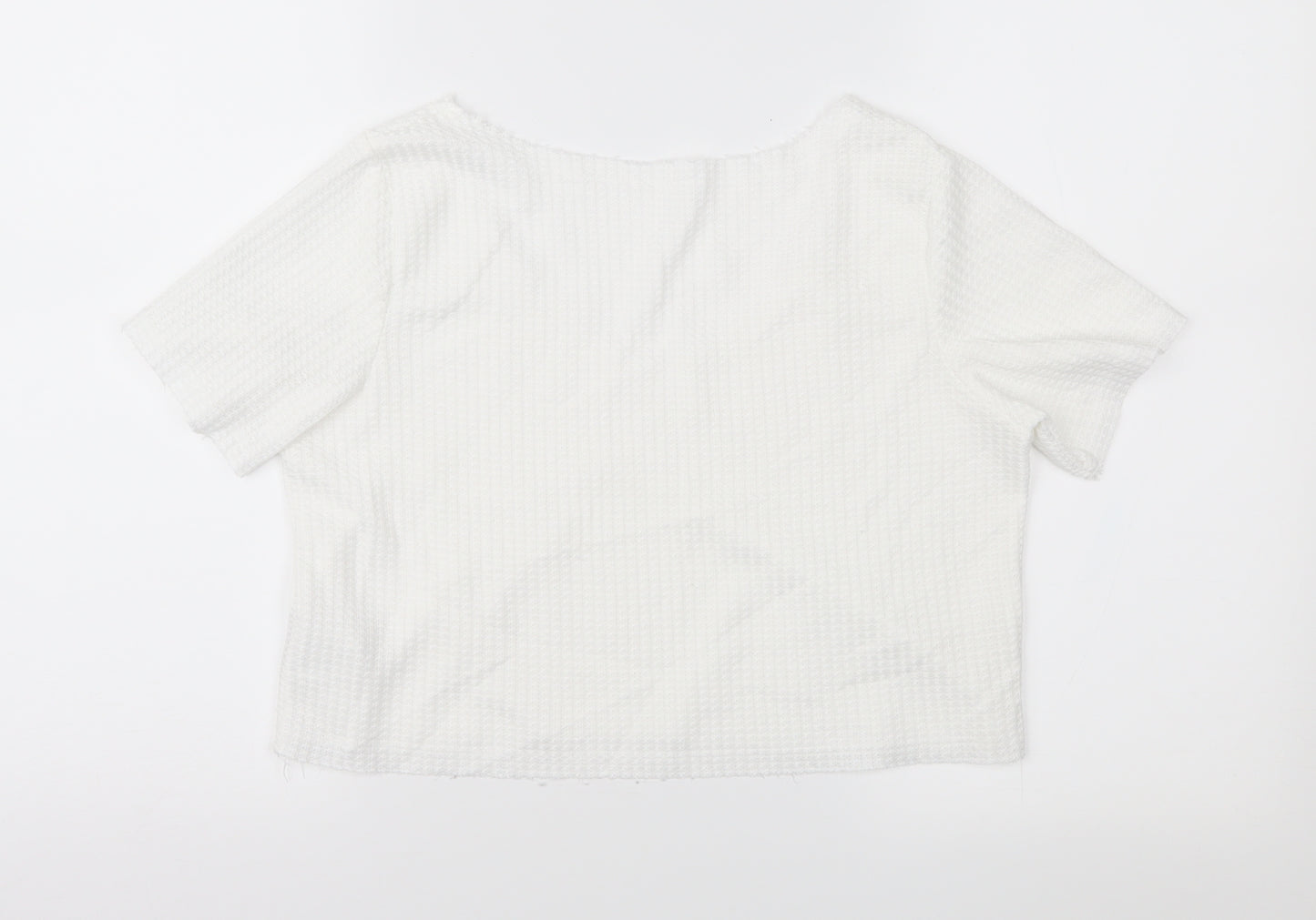 SheIn Womens White   Cropped T-Shirt Size 6