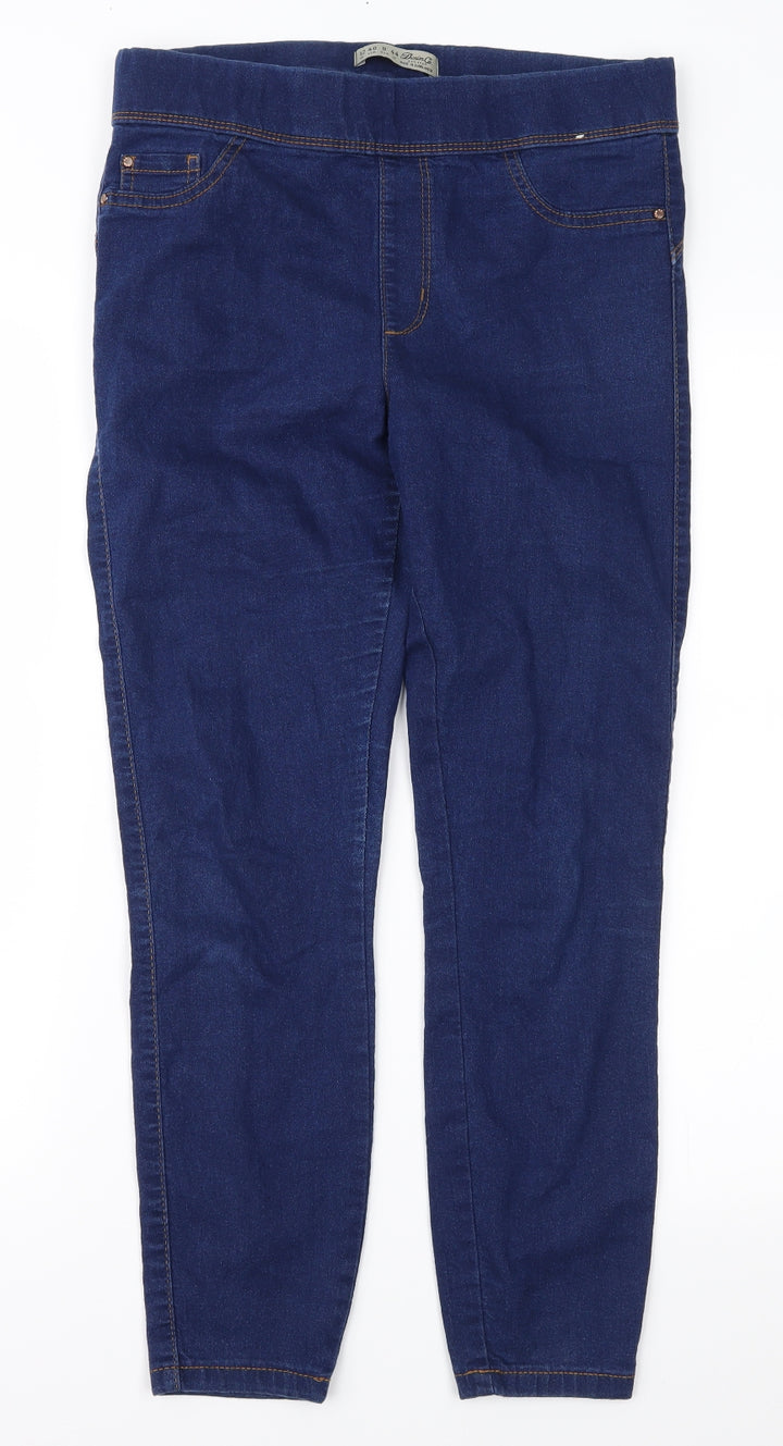 Denim & Co. Womens Blue Denim Jegging Jeans Size 12 L26 in
