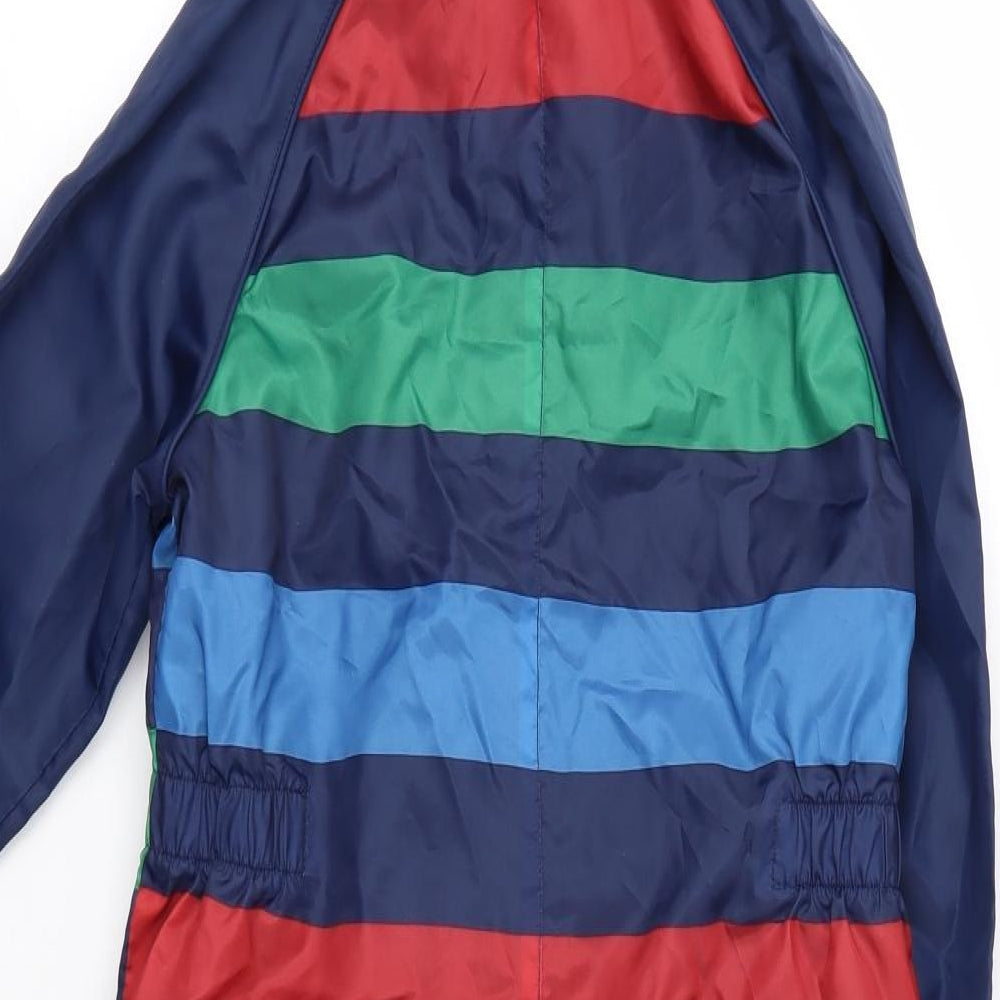 TU Boys Blue Striped  Anorak Snowsuit Size 3-4 Years