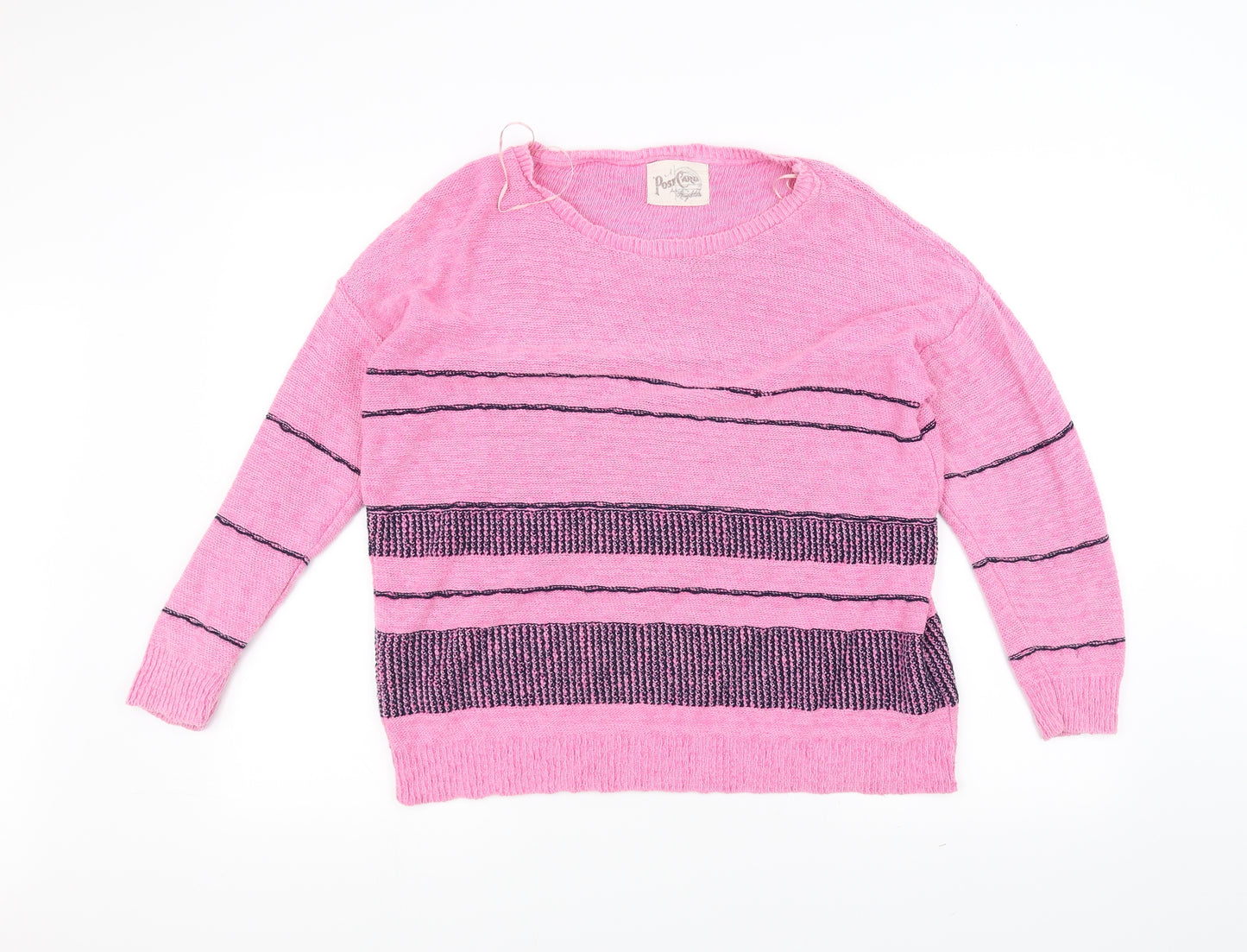 post card Womens Pink  Knit Pullover Jumper One Size
