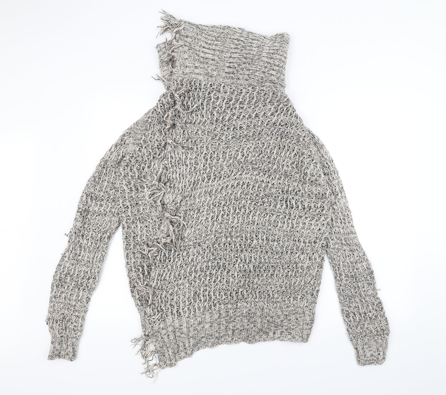 New Look Womens White  Knit Jacket Coatigan Size S