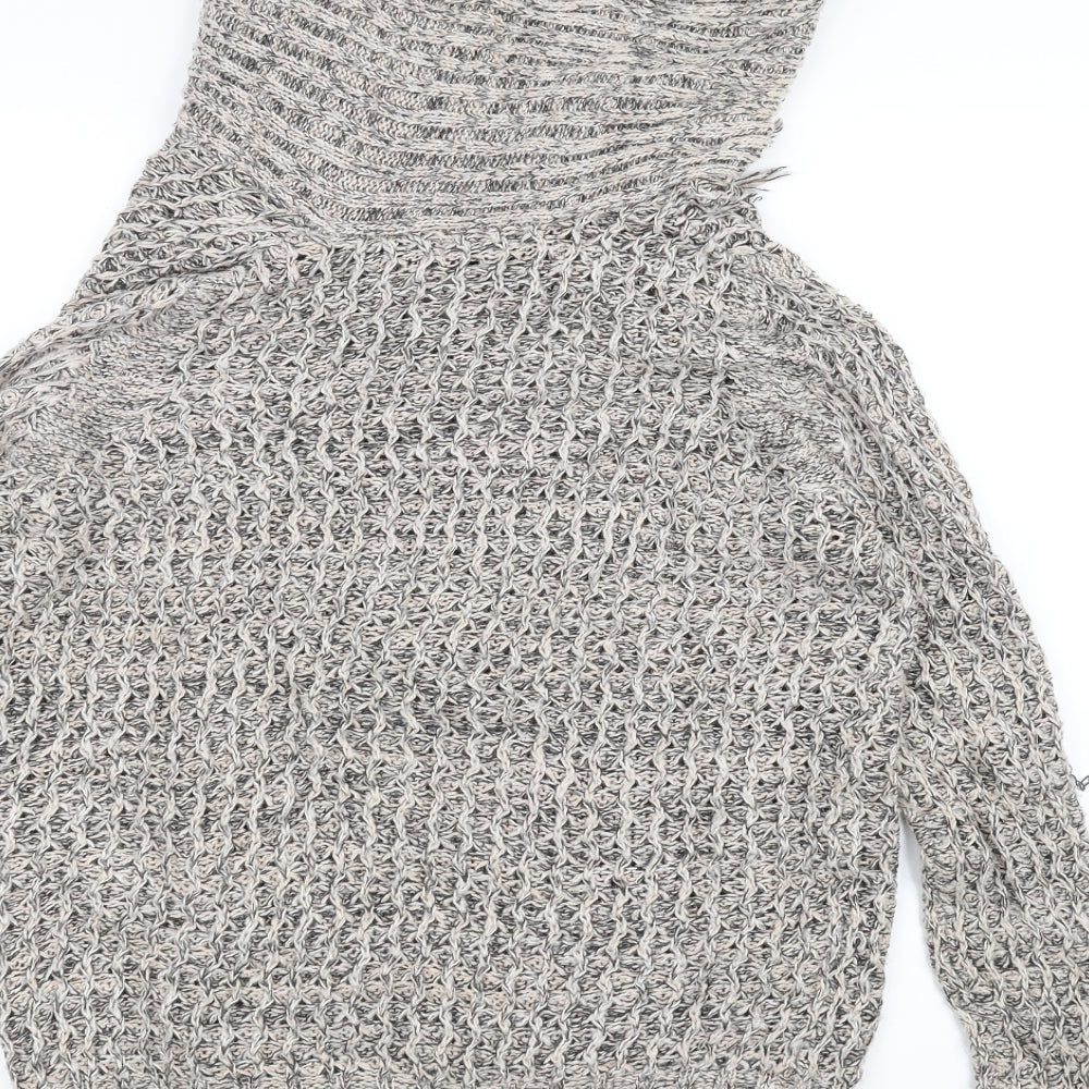 New Look Womens White  Knit Jacket Coatigan Size S
