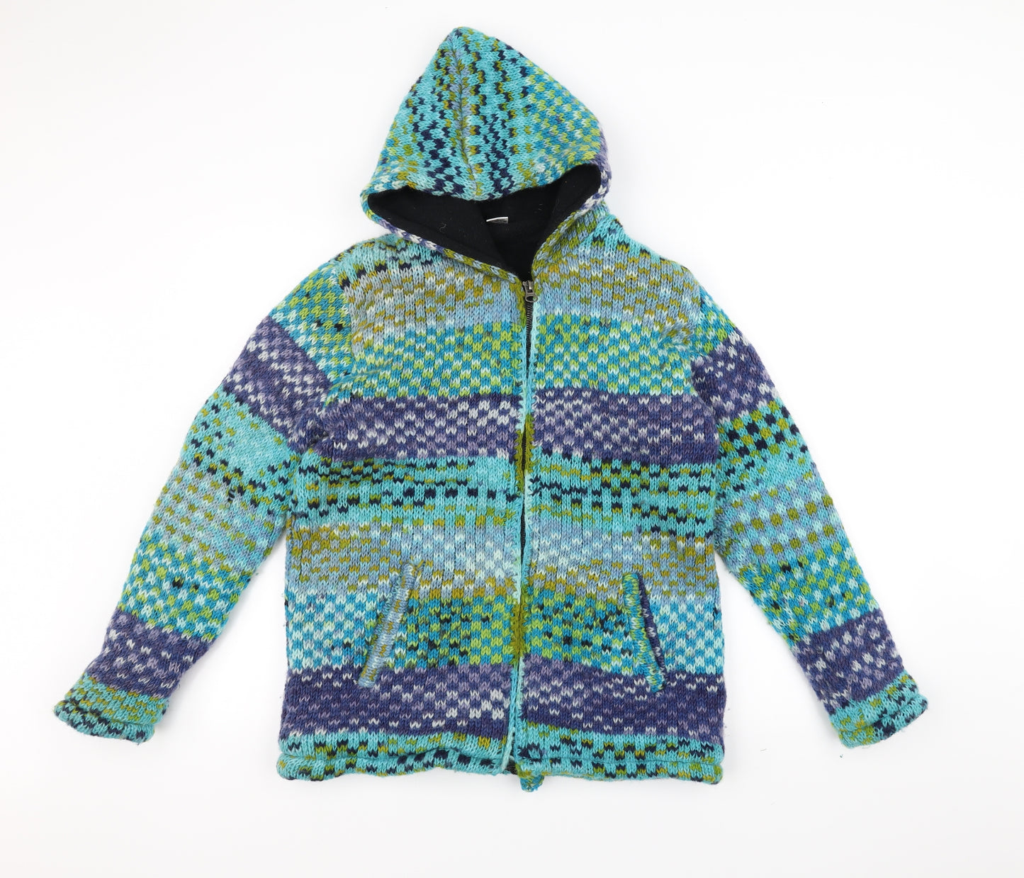 Preworn Womens Blue  Knit Jacket Coatigan Size M