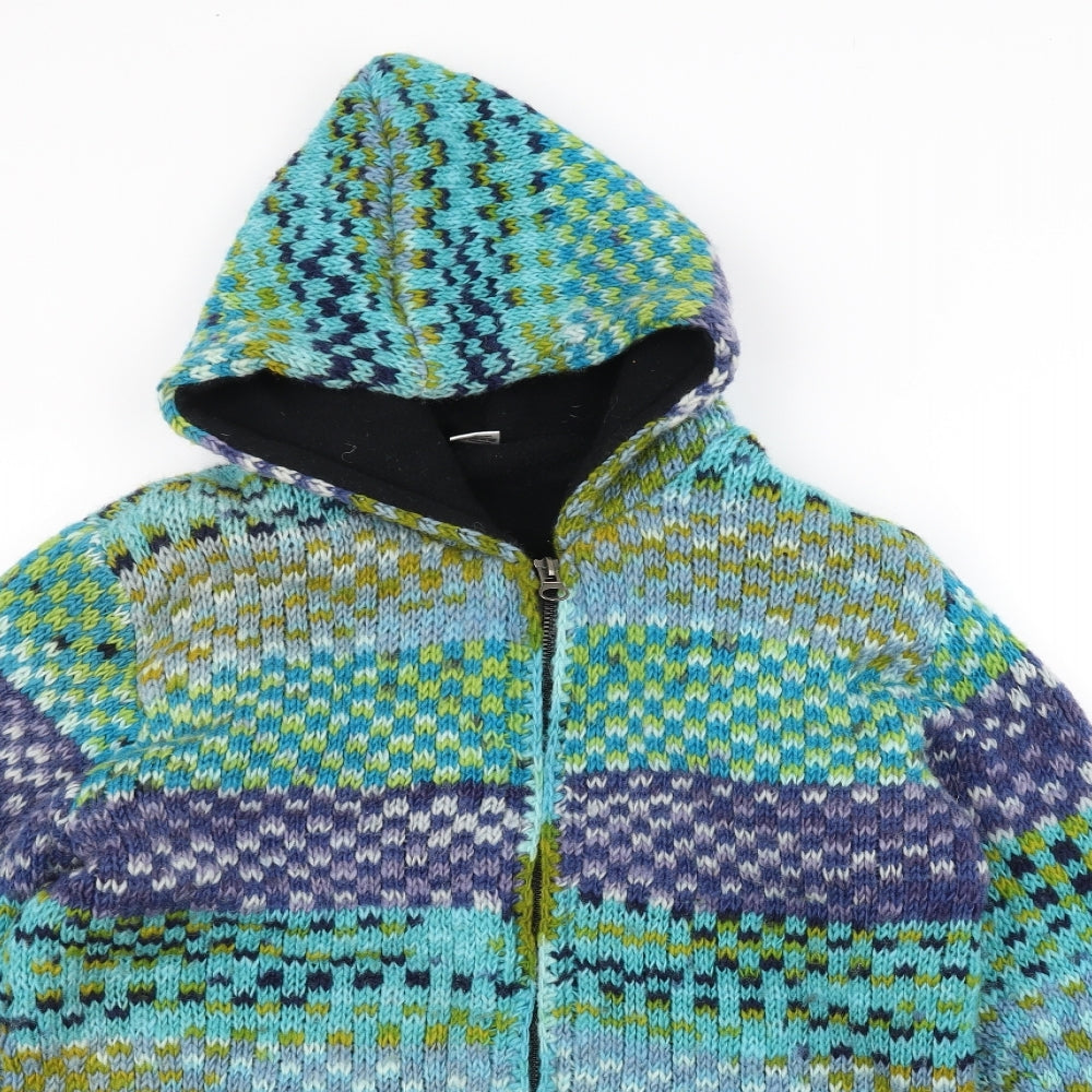 Preworn Womens Blue  Knit Jacket Coatigan Size M
