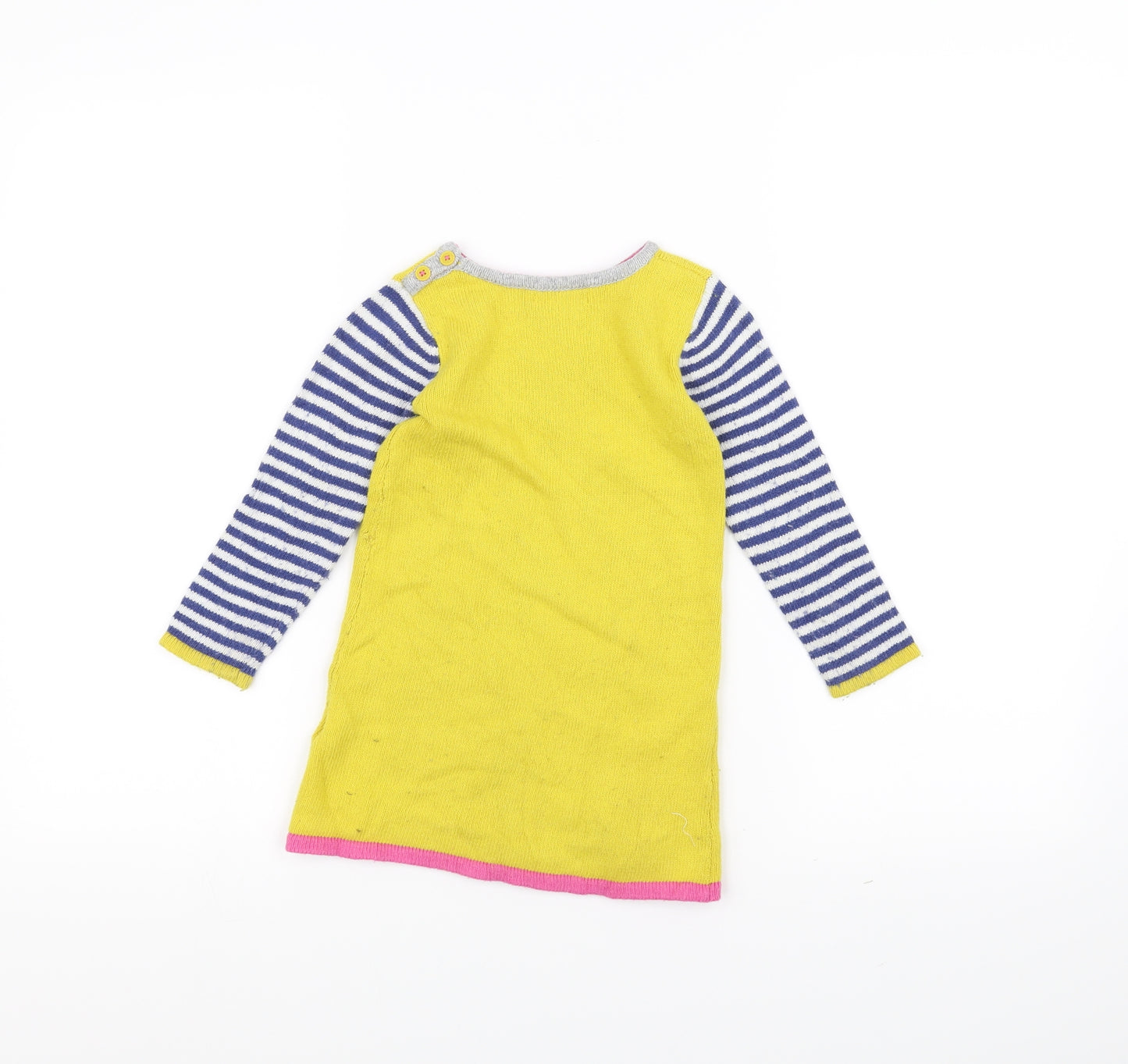 Baby Boden Girls Yellow   Jumper Dress  Size 2-3 Years