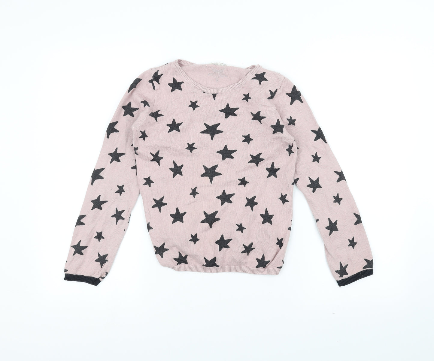 H&M Girls Pink   Pullover Jumper Size 9-10 Years