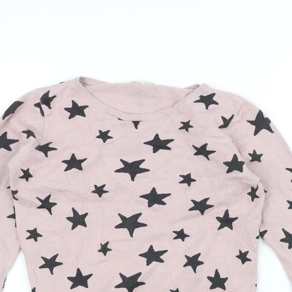 H&M Girls Pink   Pullover Jumper Size 9-10 Years