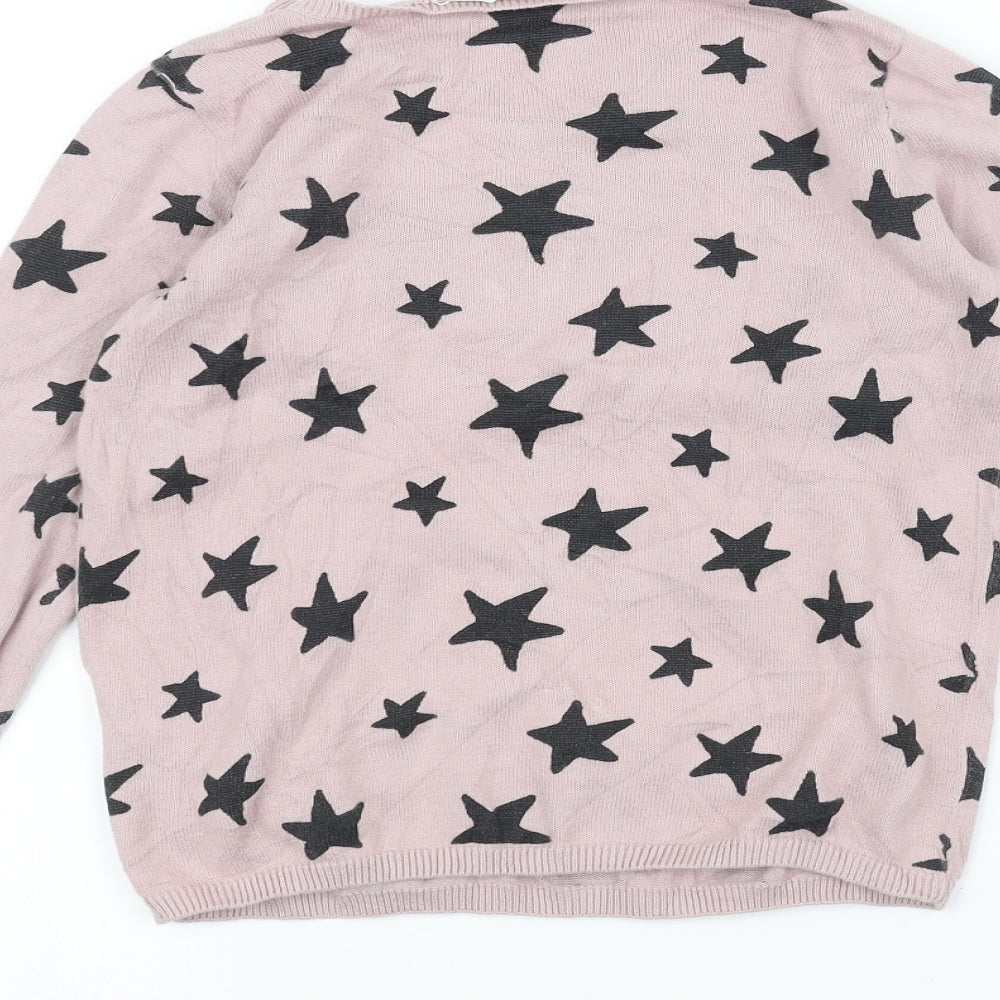 H&M Girls Pink   Pullover Jumper Size 9-10 Years