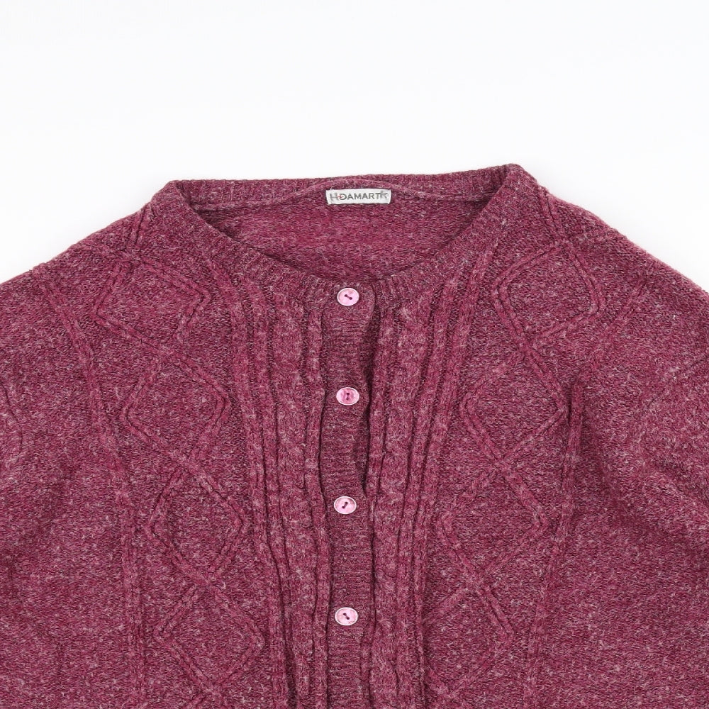 Damart Womens Purple  Knit Jacket Coatigan Size 22