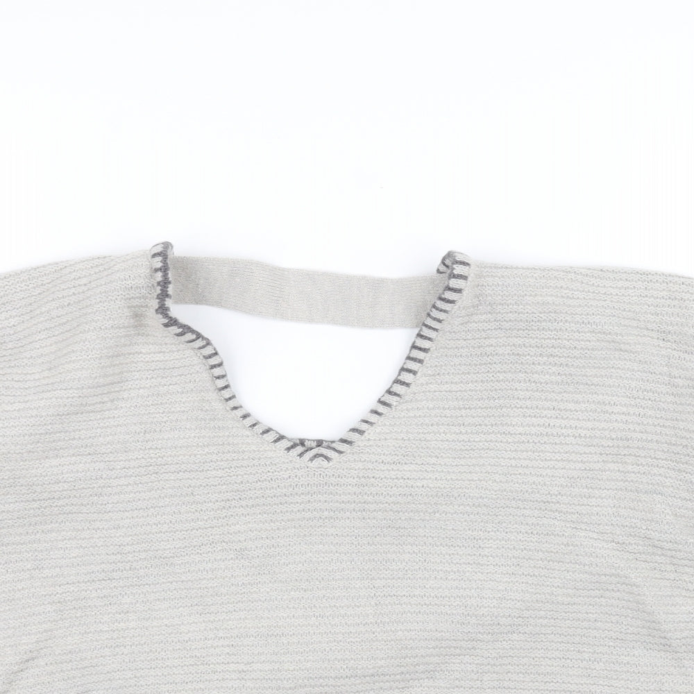 Villa Womens Grey  Knit Pullover Jumper Size L
