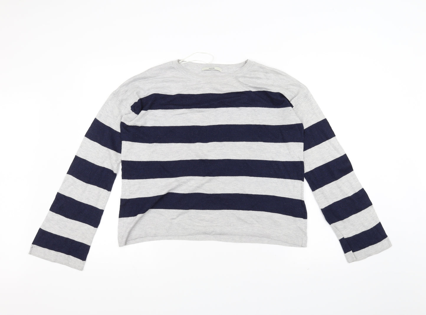 George Womens Grey Striped  Pullover Jumper Size 12